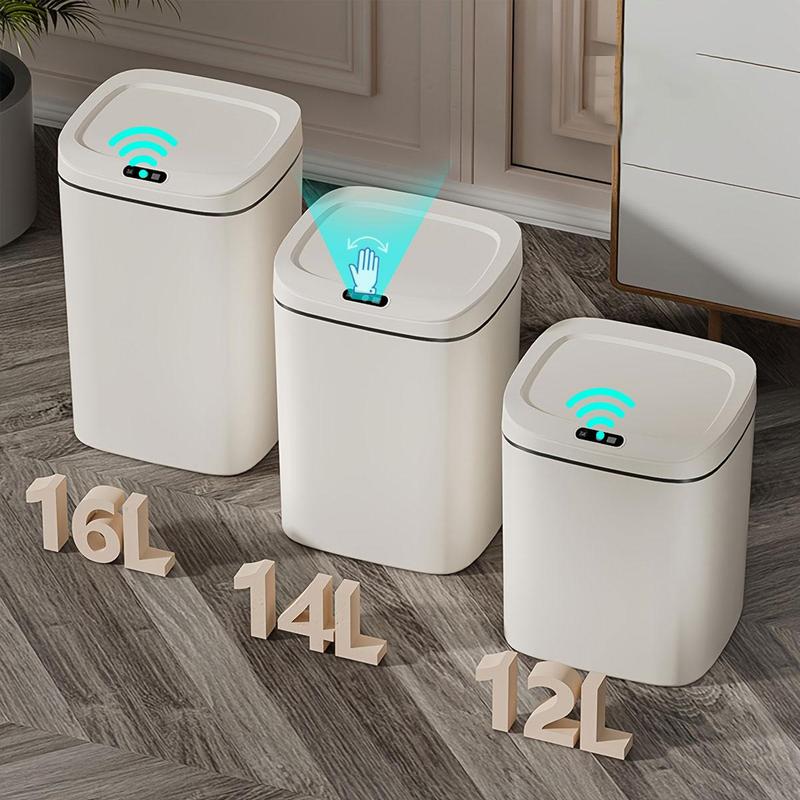 Smart Trash Can, 1 Count Battery Powered Automatic Sensor Trash Can, Household Smart Trash Can for Kitchen, Bathroom, Batteries Not Included