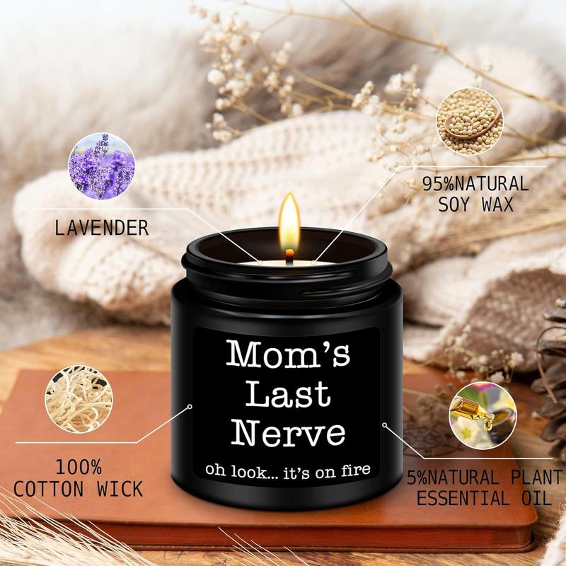 Mom's Last Nerve Candle - Unique Birthday Gifts for Mom Decor Lavender