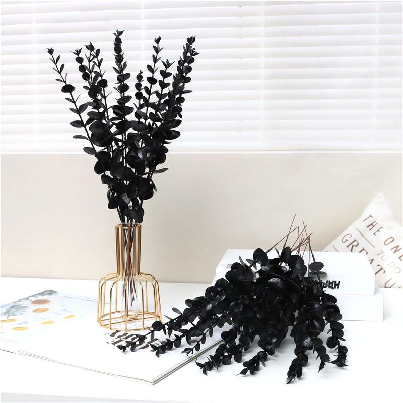 Artificial Plastic Eucalyptus Leaves Bunch Branch For Wedding & Home Decor, 24pcs bunch Fake Eucalyptus Leaves Bunch for Romantic Valentine's Day Bouquet Decor