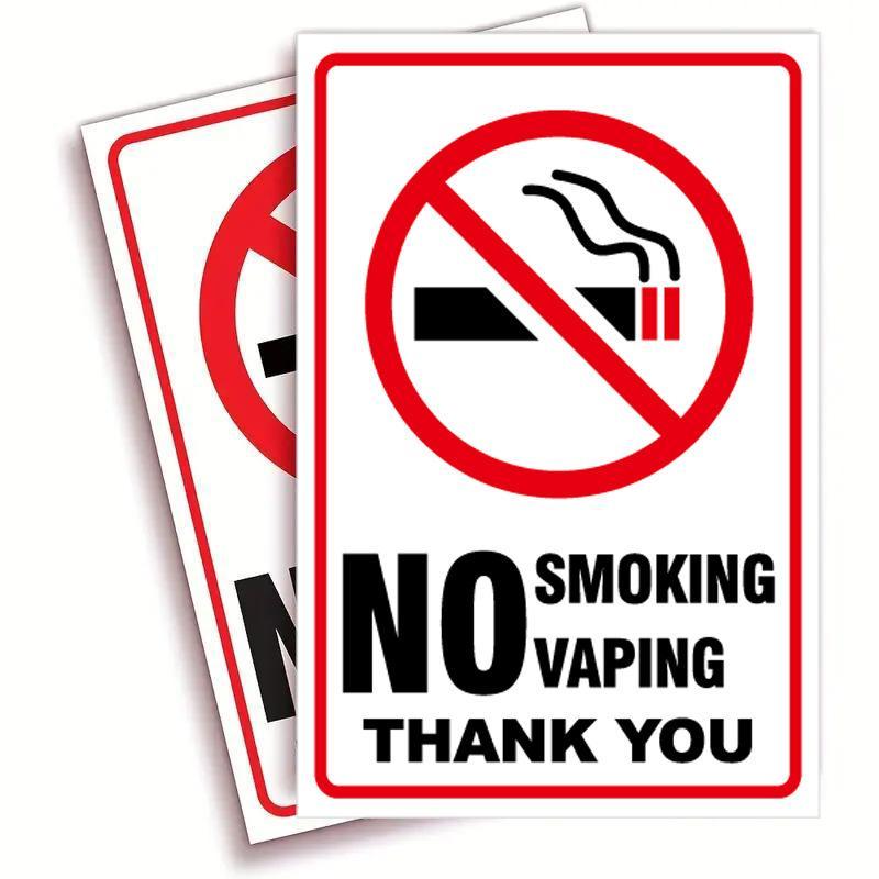 No Smoking Sign Sticker, 5 Counts Creative Anti-fade No Smoking Sign Sticker, Waterproof & UV Protection Sticky Paper for Indoor & Outdoor