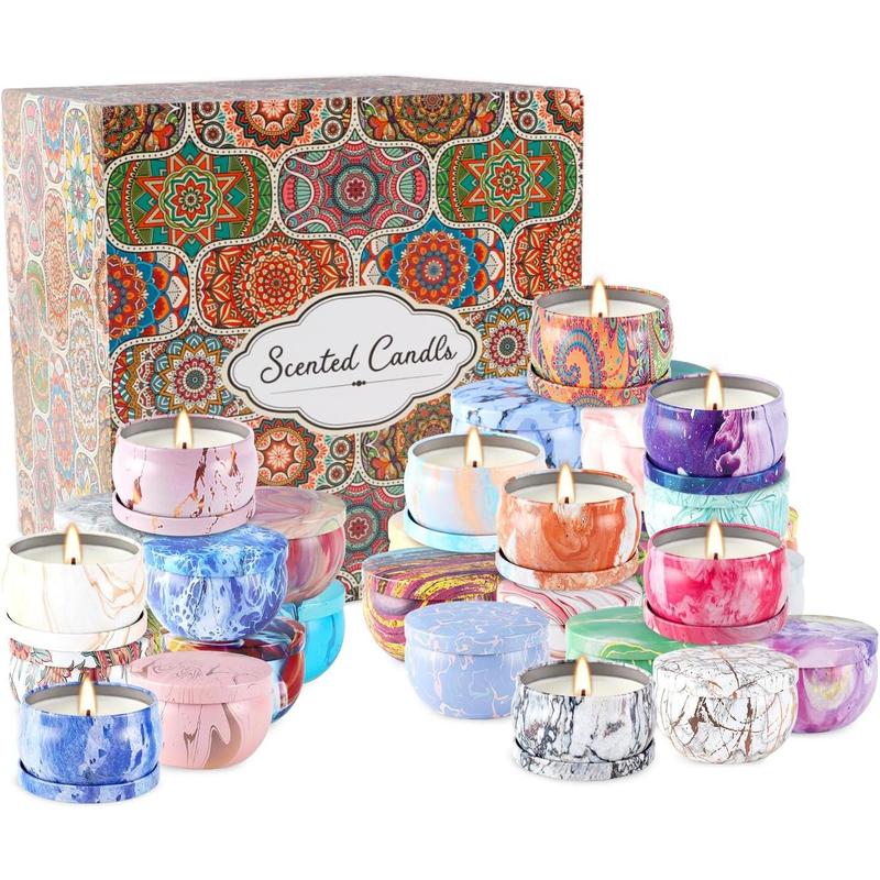 36 Pack Scented Candles Gift Set for Woman, Jar Candle, 2.5 oz Soy Wax Tin Candle-Ideal Gift for Travel Home Decor