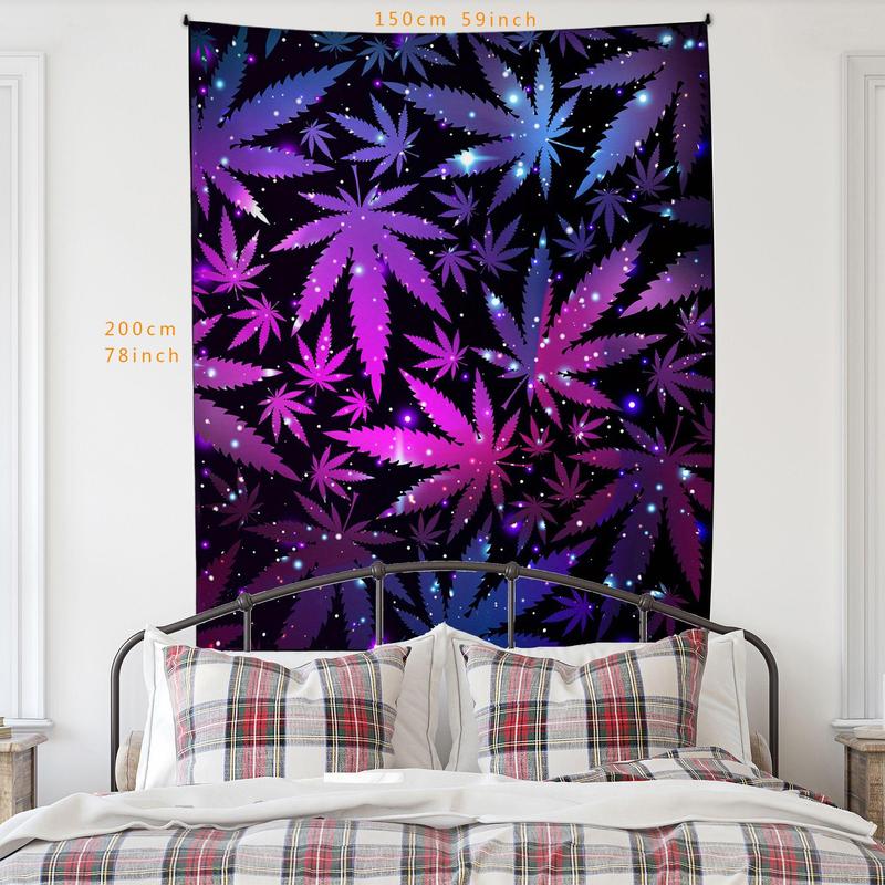 Leaf Print Tapestry, Colorful Hanging Blanket for Room Decor, Wall Hanging Decor for Home Living Room Bedroom