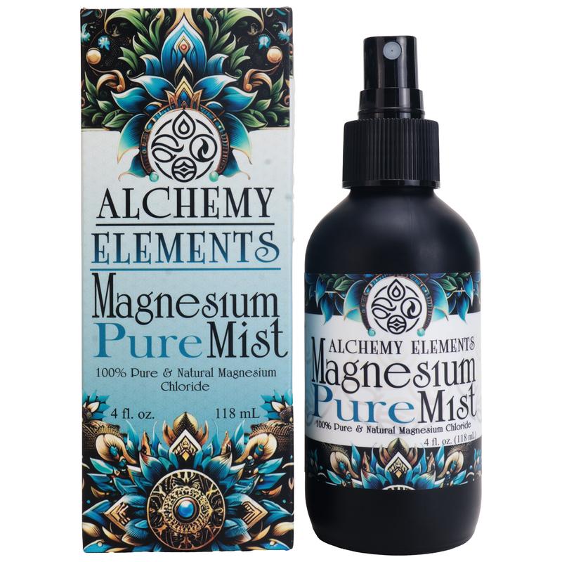 4oz. Magnesium Mist by Alchemy Elements, Pure, Natural. Organic frankincense and Lavender