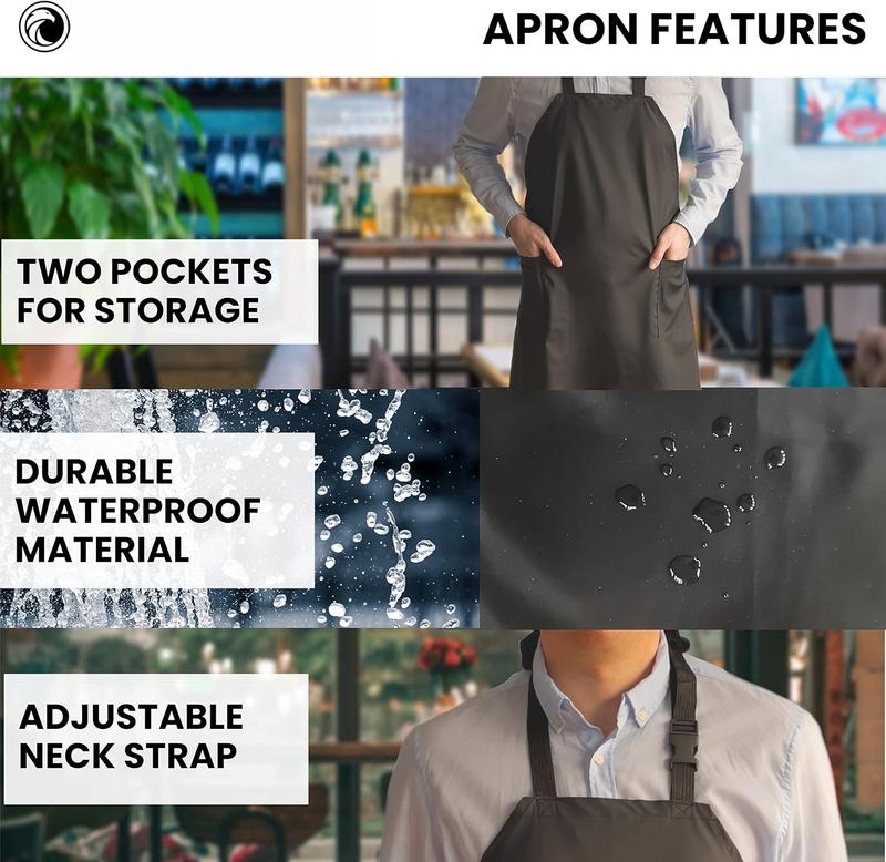 Waterproof Apron For Men and Women - 2 Pockets - 35