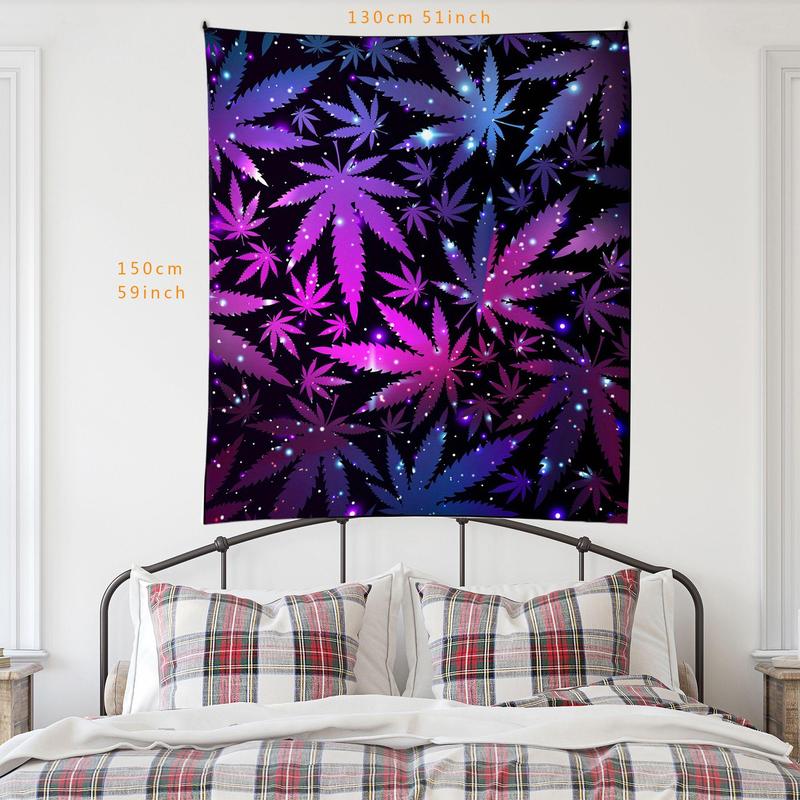 Leaf Print Tapestry, Colorful Hanging Blanket for Room Decor, Wall Hanging Decor for Home Living Room Bedroom