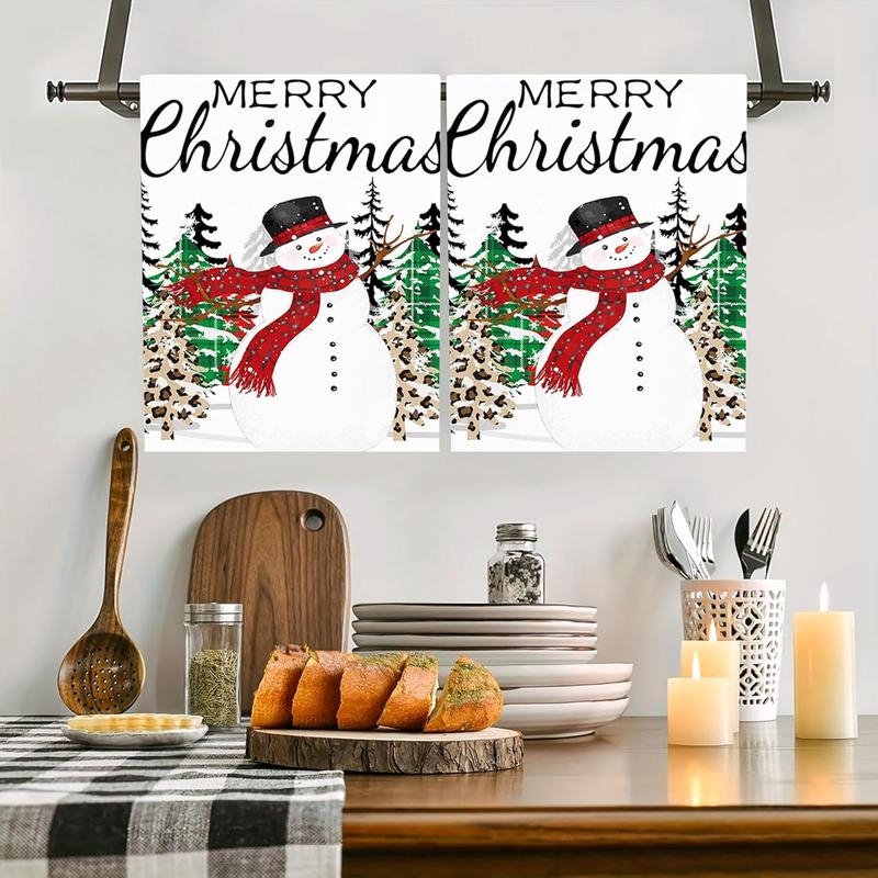 Christmas Snowman Kitchen Towels Set of 2 Dish Towels Kitchen Hand Towels Absorbent Dish Towels Quick Dry Microfiber Cloth Dish Towels,18 x 26inch