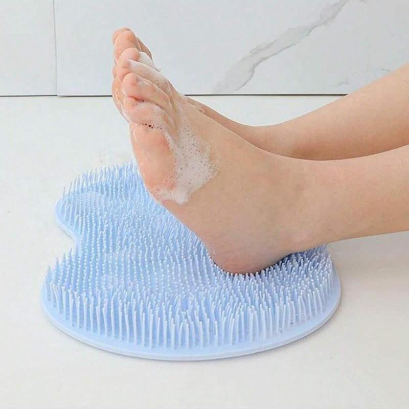 Foot Scrubbing Mat, 2 Counts Multi-functional Bath Brush, Bathroom Supplies for Massager and Anti-slip Suction Cup Foot Mat