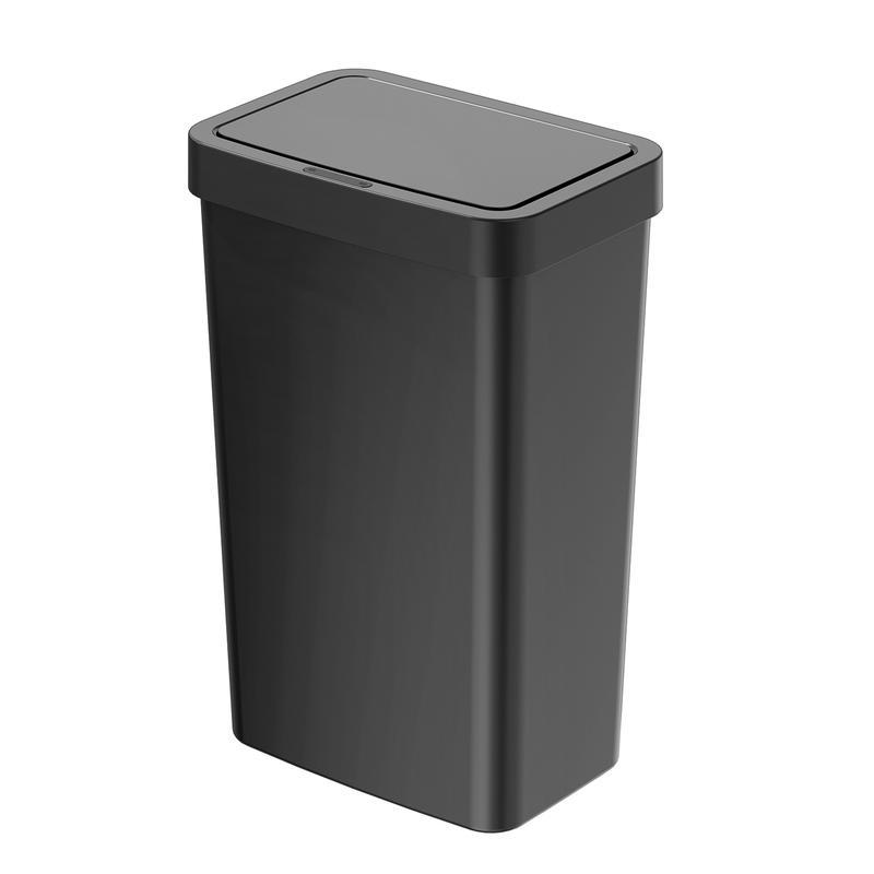 13.2 Gallon Trash Can, Plastic Motion SensorKitchen Trash Can, Black