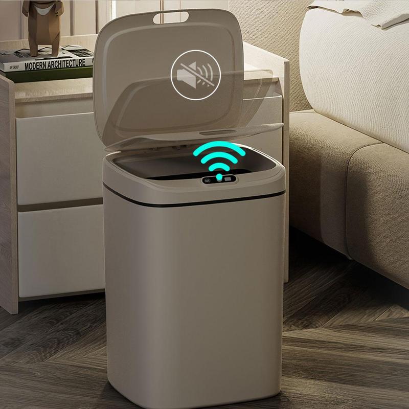 Smart Trash Can, 1 Count Battery Powered Automatic Sensor Trash Can, Household Smart Trash Can for Kitchen, Bathroom, Batteries Not Included