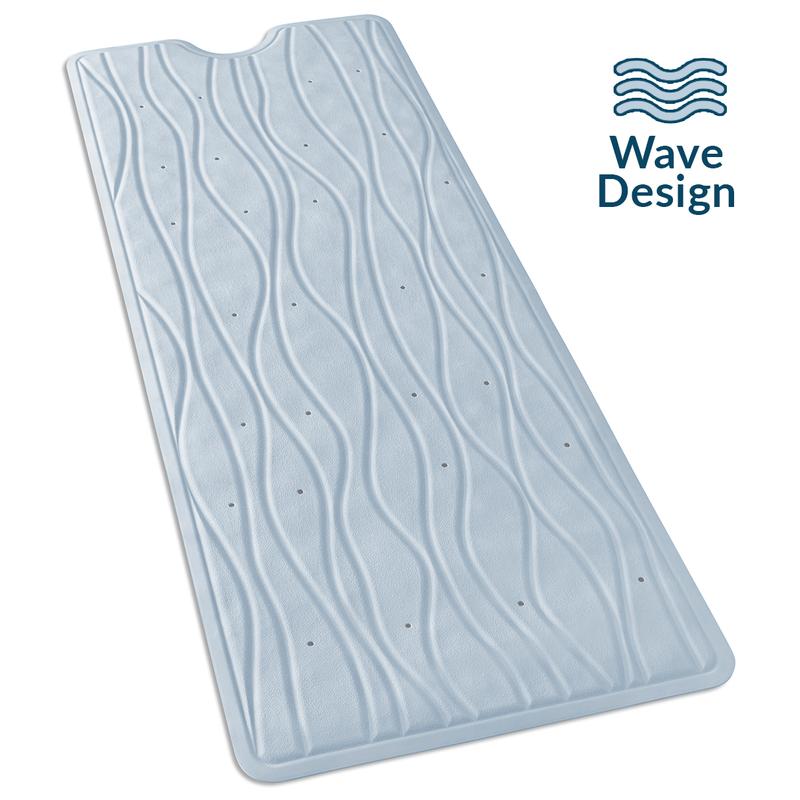 ComfiLife Anti Slip Natural Rubber Bathtub Shower Mat with Drainage Holes and Powerful Suction Cups 16