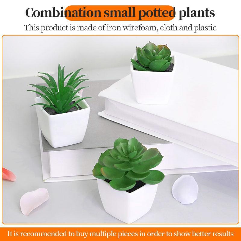 Artificial Potted Plant (3pcs set), Faux Potted Plant Decoration, Realistic Potted Plant Ornament, Home Decor Supplies for Living Room Bedroom Office