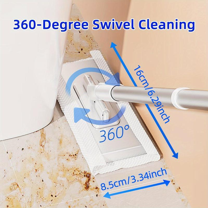 Mini Sweeper Mop, Hands-Free Disposable 360° Flat Dust Mop with Firm Hold, Cleaning for Kitchen Bathroom House Wall Mirrors Cloth Holiday gift