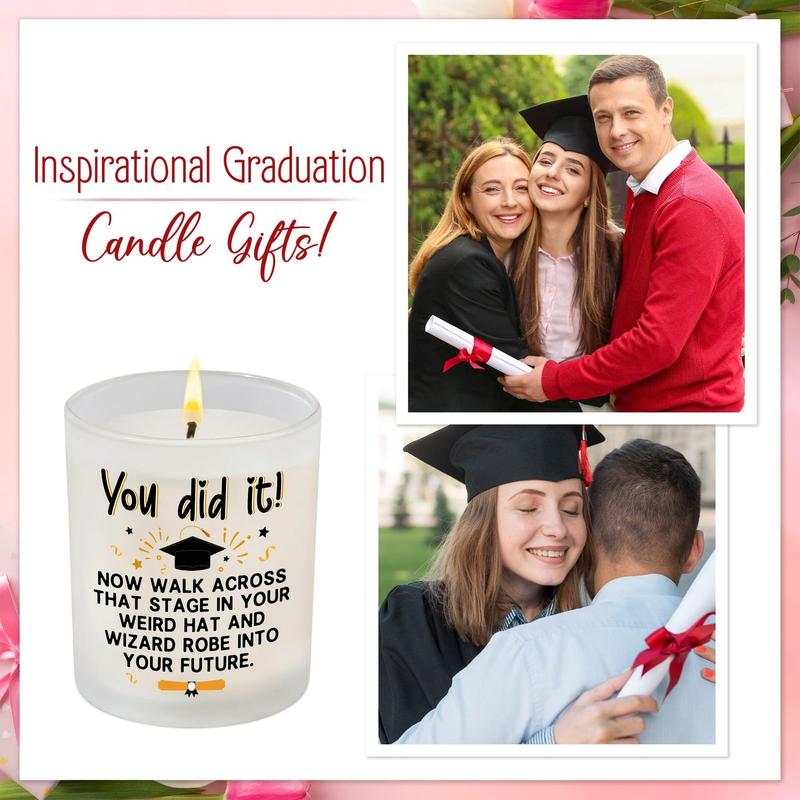 Graduation Gifts for Men, Women - Graduation, Christmas, Birthday Gifts for Him, Her, Friends, Graduation Gifts for Son, Daughter Gifts from Mom, Dad - Vanilla Lavender Scented Candle 10oz