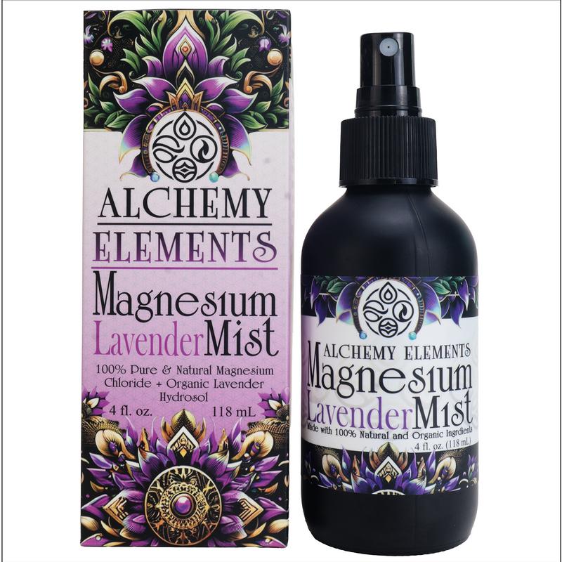 4oz. Magnesium Mist by Alchemy Elements, Pure, Natural. Organic frankincense and Lavender