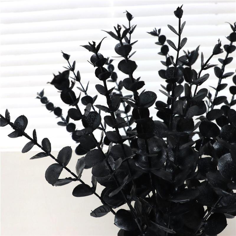 Artificial Plastic Eucalyptus Leaves Bunch Branch For Wedding & Home Decor, 24pcs bunch Fake Eucalyptus Leaves Bunch for Romantic Valentine's Day Bouquet Decor