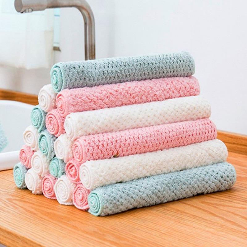 Multifunctional Thickening Kitchen Accessories Dish Towel, Household Bundle Cleaning Products Dish Cleaning Cloth, Home Cleaning Towel