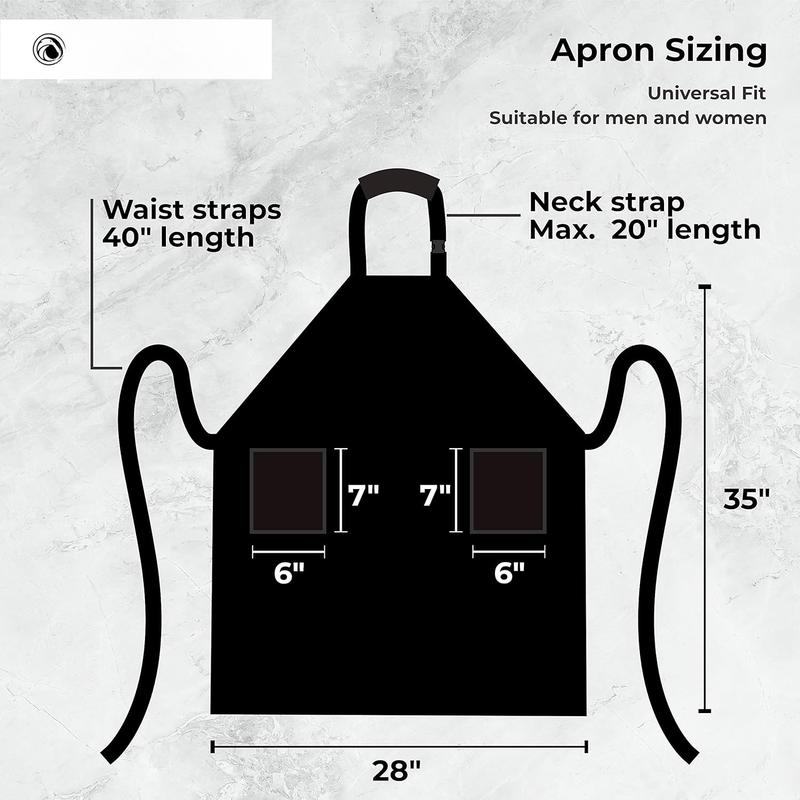 Waterproof Apron For Men and Women - 2 Pockets - 35