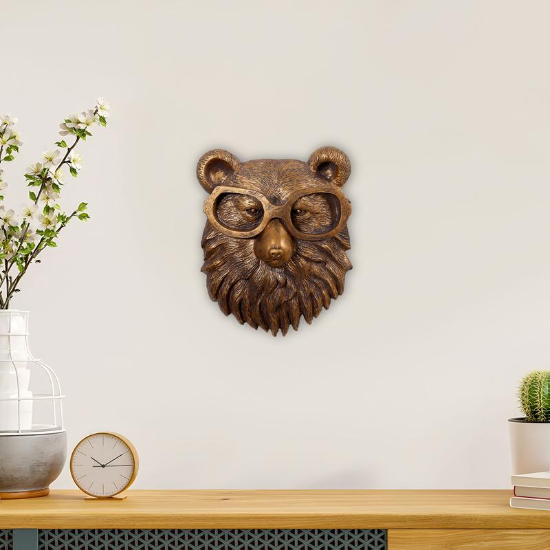 Decoration Resin animal,bear head wall hanging,shape,art,visiting gift,suitable for putting the kitchen,bedroom hanging ornaments Decor Hangable Resin Animal