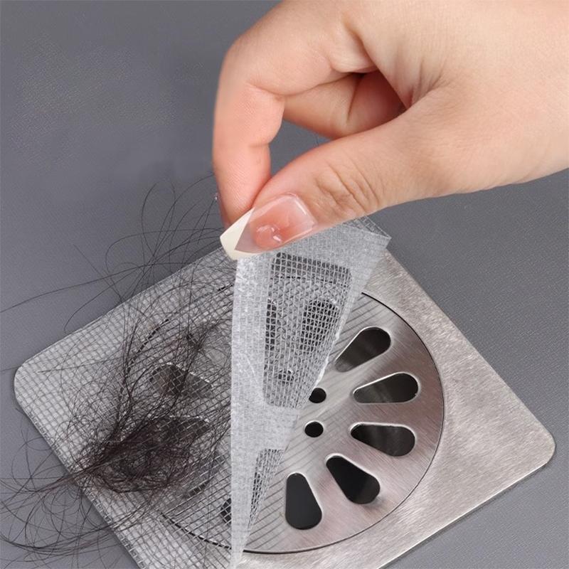 Sink Filter Net, 20pcs set Self Adhesive Anti-clogging Hair Filter, Bathroom Hair Filter, Kitchen Sink Strainer, Home Accessories