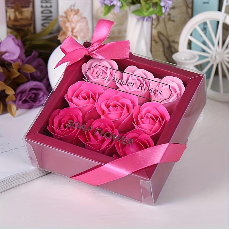 Artificial Rose Gift Box, 1 Count Creative Soap Flower Gift Box, Decorative Flower Gift Box for Wedding, Party, Home Decor