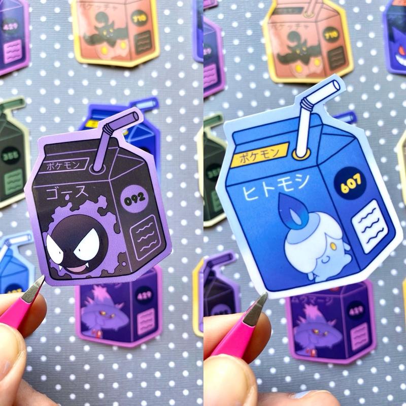 Ghost Type Juice Boxes Decorative Sticker Set