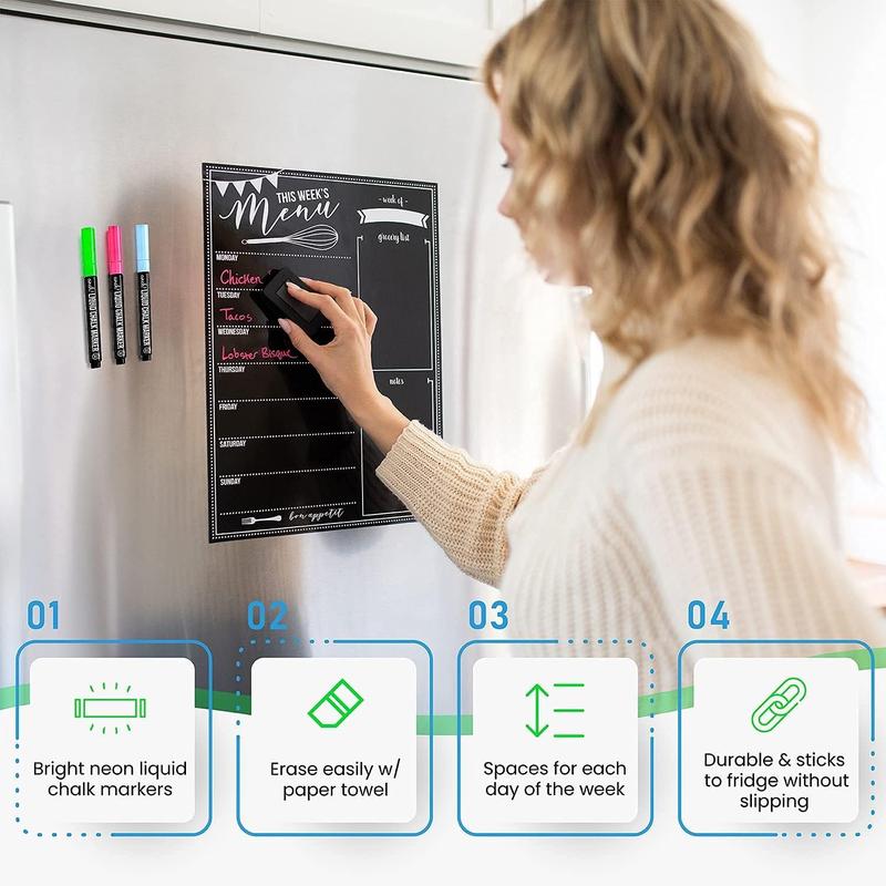 Magnetic Meal Planner for Refrigerator 16