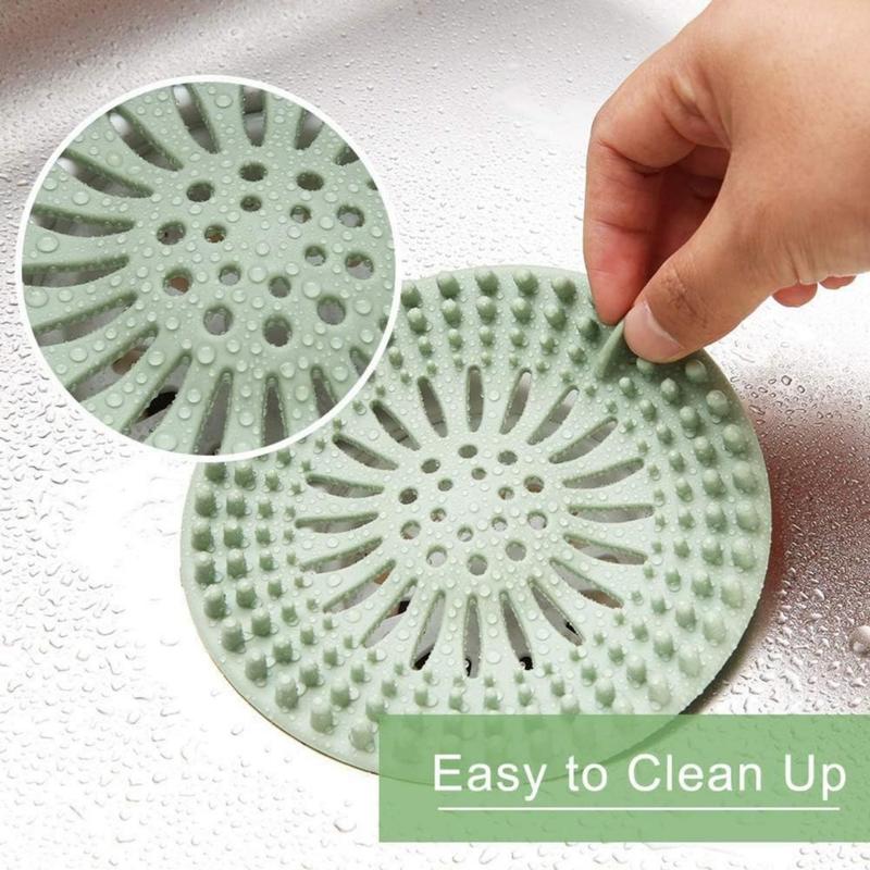 Hair Catcher Shower Drain Covers Protector Silicone Bathtub Hair Stopper Easy to Install and Clean Suit for Bathroom Tub Shower and Sink, 5 Pack(Creative Life Pavilion)