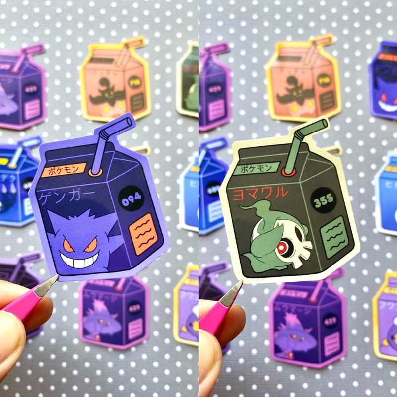 Ghost Type Juice Boxes Decorative Sticker Set