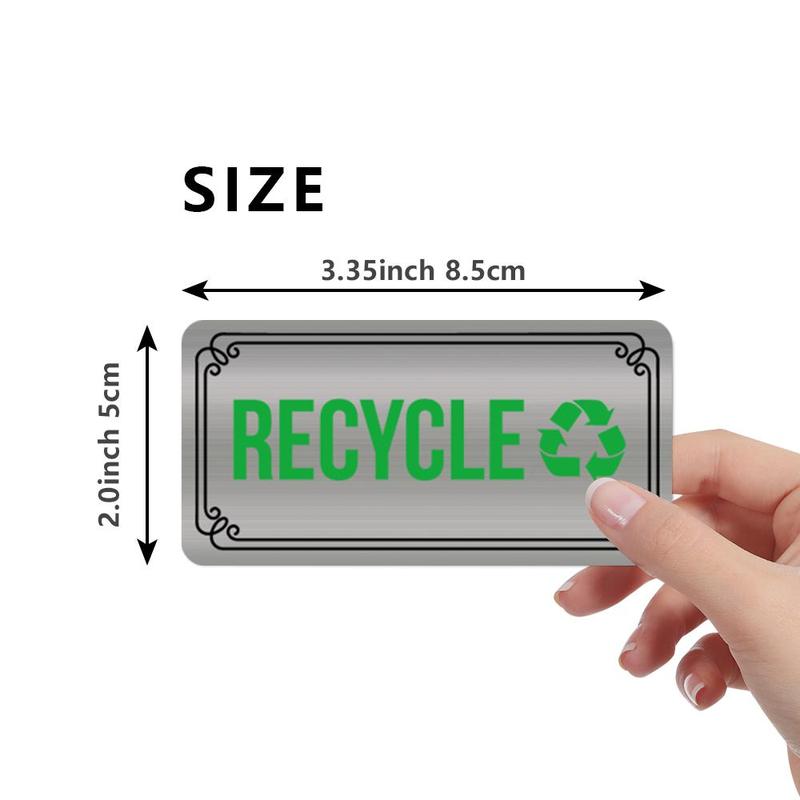 Recycle & Trash Magnet, 2 Counts set Modern Refrigerator Magnet, Indoor Trash & Recycle Magnet Combo for Garbage Can Logo Symbol