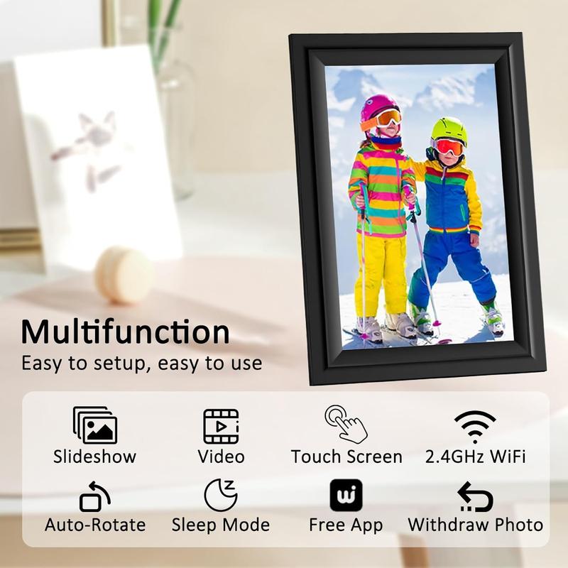 Christmas Newyear Gift Ideas SAMMIX Digital Picture Frame, 10.1 Inch WiFi Digital Photo Frame, IPS HD Touch Screen Electronic Picture Frame, 16GB Storage, Slideshow, Easy to Share Photos and Video via Uhale APP, Gifts for Mom