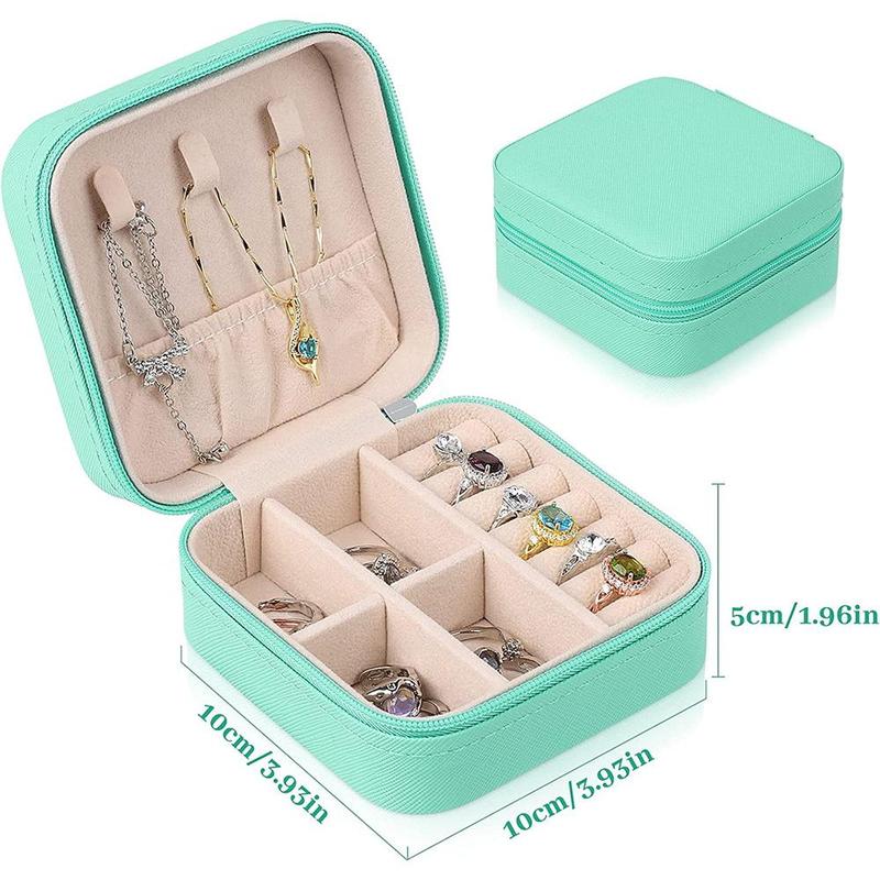 Letter & Sea Life Pattern Jewelry Organizer, 1 Count Portable Travel Jewelry Storage Box, Home Organizer for Necklaces & Accessories