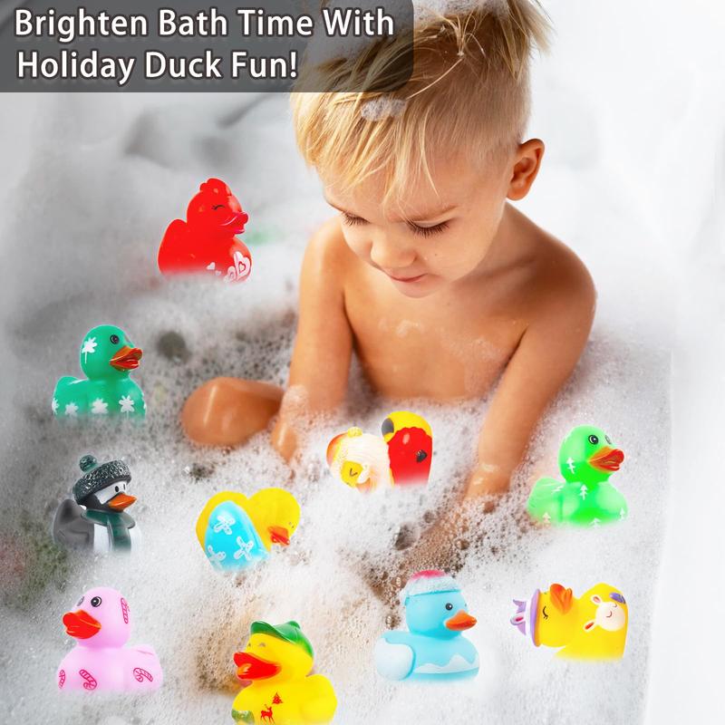 CHRISTMAS SALE:2024 Advent Calendar Christmas Ducks - 24pcs  Duck Advent Calendar 24 Days of Christmas Countdown  Fun Duck Bath for Xmas Holiday Gifts Party  Duck Party Favors