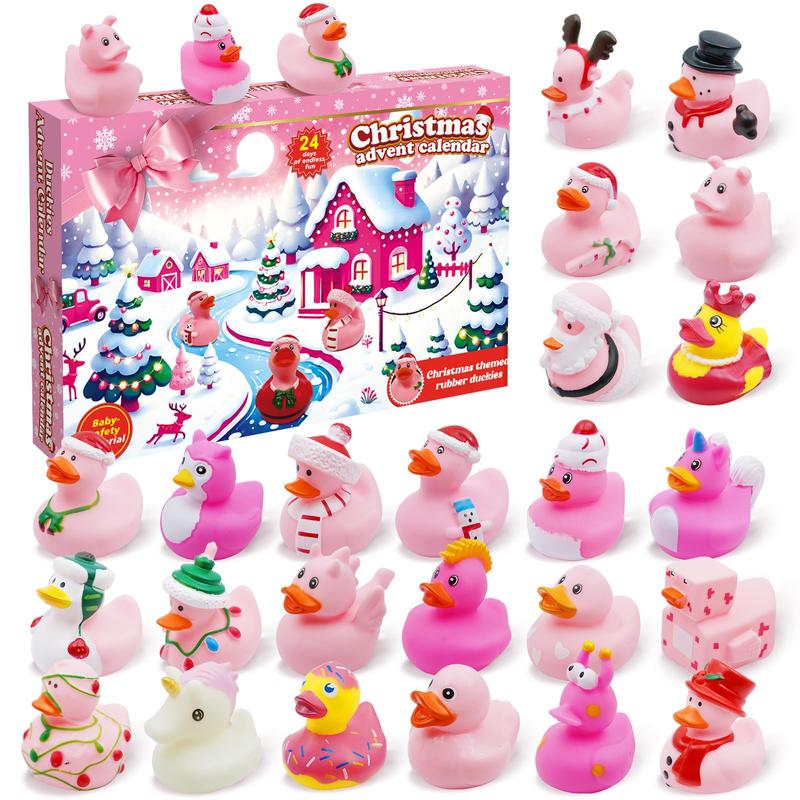 CHRISTMAS SALE:2024 Advent Calendar Christmas Ducks - 24pcs  Duck Advent Calendar 24 Days of Christmas Countdown  Fun Duck Bath for Xmas Holiday Gifts Party  Duck Party Favors