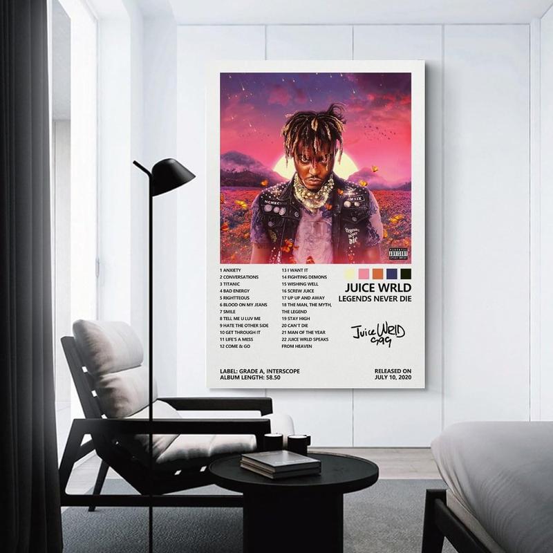 JUICE Poster wrld Never Die Album Legends Cover  for Bedroom Aesthetic Canvas Art Wall Decor