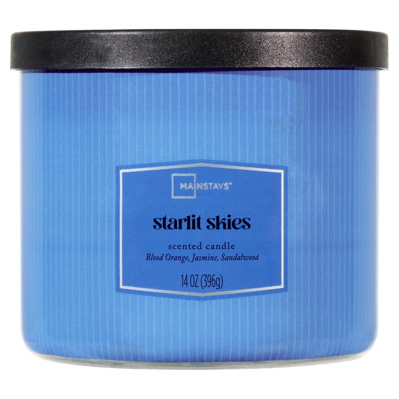 Mainstays 3-Wick Textured Wrapped Starlit Skies Scented Candle, 14 oz