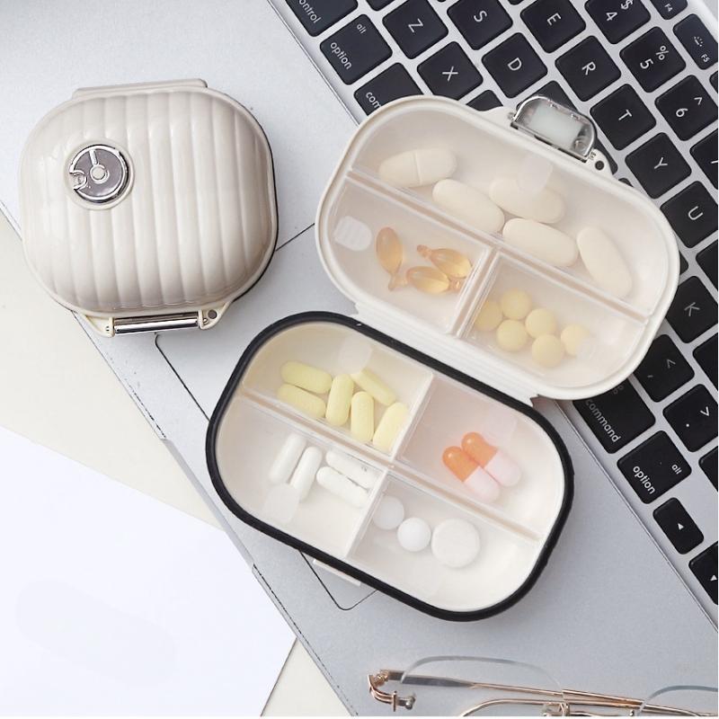 Portable Pill Case, 1 Count Square Pill Storage Box with Lid, Dustproof Pill Organizer for Pill, Medicine, Vitamin