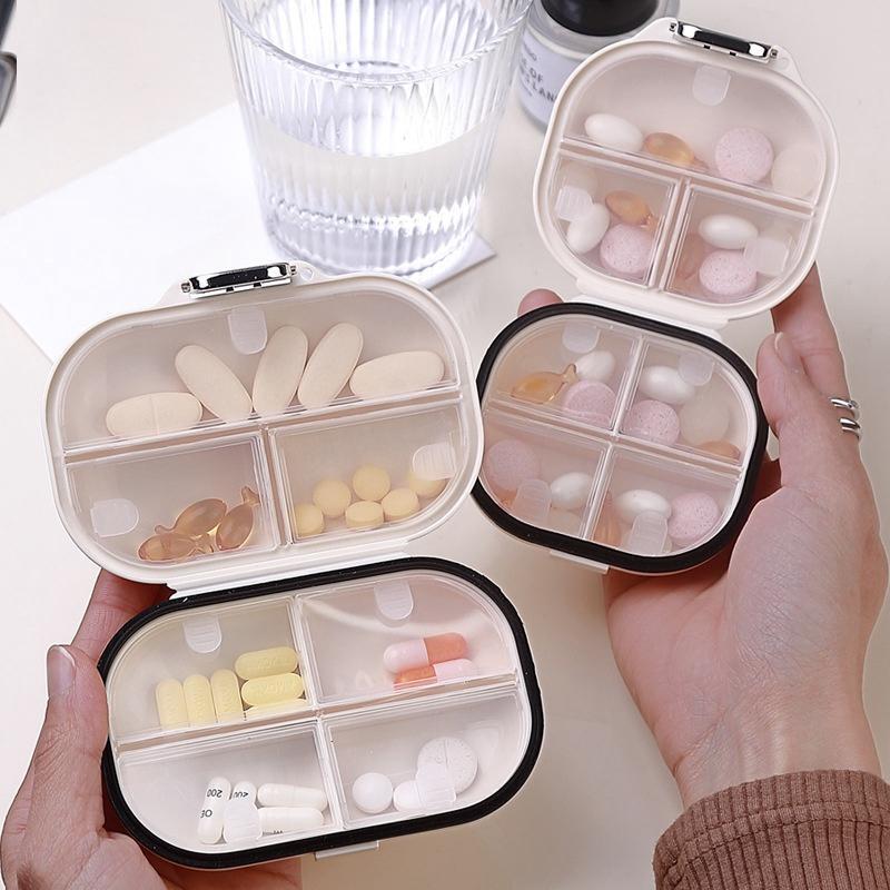 Portable Pill Case, 1 Count Square Pill Storage Box with Lid, Dustproof Pill Organizer for Pill, Medicine, Vitamin