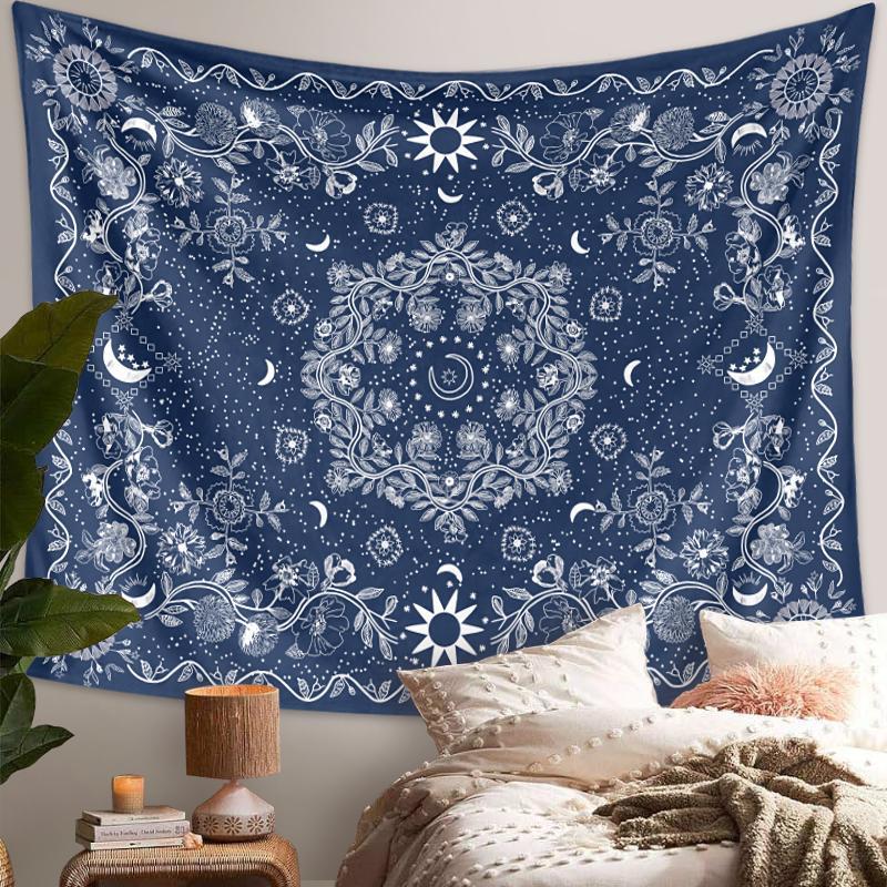 Vine Print Tapestry, 1 Count Boho Style Wall Hanging Tapestry for Home Decor, Wall Art Decor for Home Bedroom Living Room, Cool Bedroom Accessories