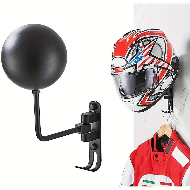 Wall Mounted Helmet Storage Rack, 1 Count Motorcycle Helmet Holder, F7 Helmet Display Rack, Home Organizer for Living Room Bedroom