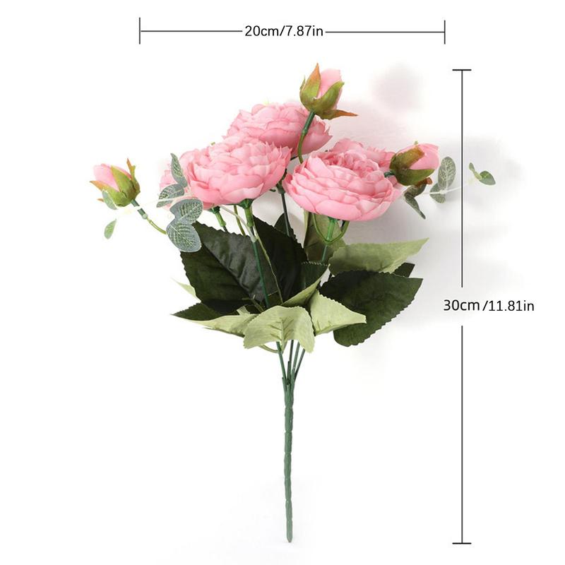 Artificial Peony Flower, 1 Count Faux Flower Without Vase, Fake Flower For Home & Wedding Party Decoration, Spring Decorative Ornaments for Home Decoration