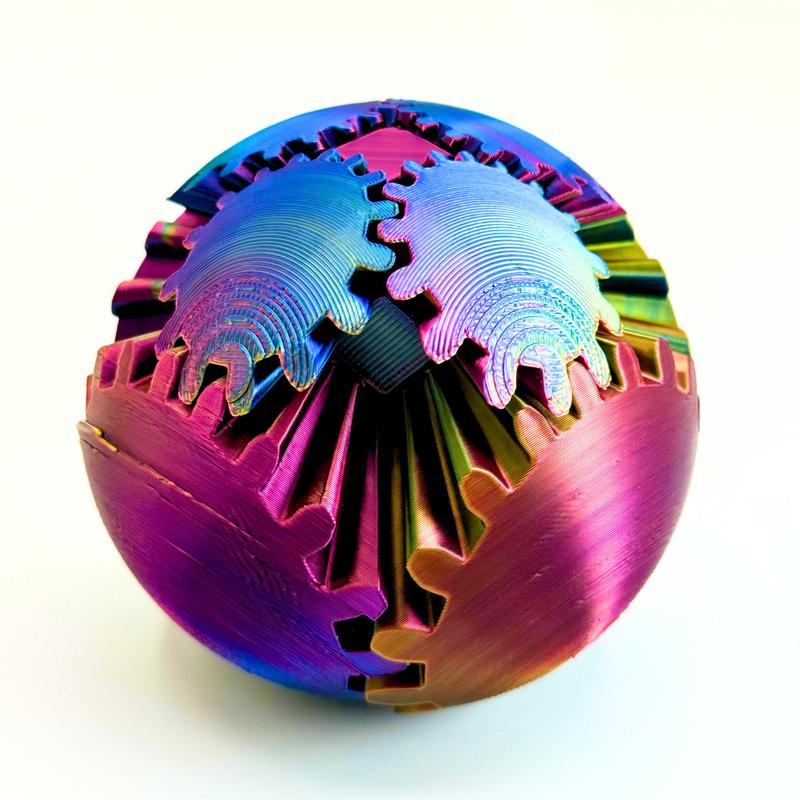 3D Printed Small Gear Ball Fidget Desk Decor