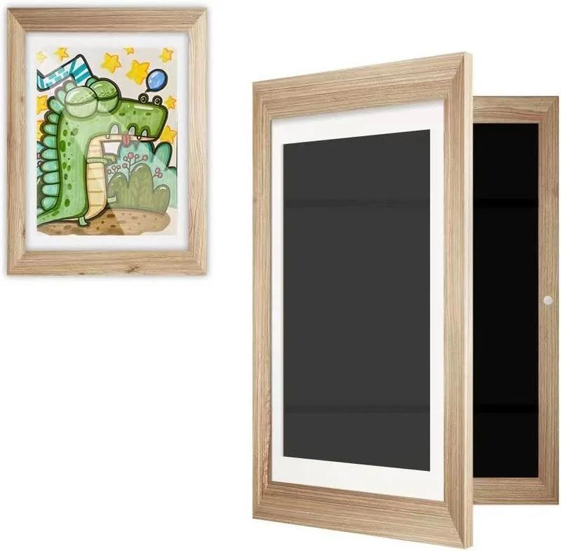 1PK Art Frame Front Opening Changeable Artwork Frames Great for Drawings Storage Frames Art Projects Schoolwork Crafts A4 Hanging Art, fit for Mother's Day gift