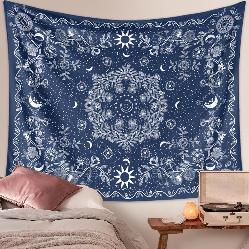 Vine Print Tapestry, 1 Count Boho Style Wall Hanging Tapestry for Home Decor, Wall Art Decor for Home Bedroom Living Room, Cool Bedroom Accessories