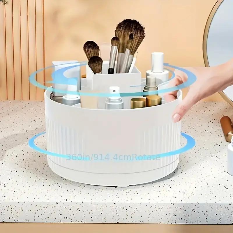 360° Rotating Makeup Organizer, 1 Count Makeup Storage Box, Cosmetic Storage Box, Home Organizer for Bedroom Vanity Bathroom