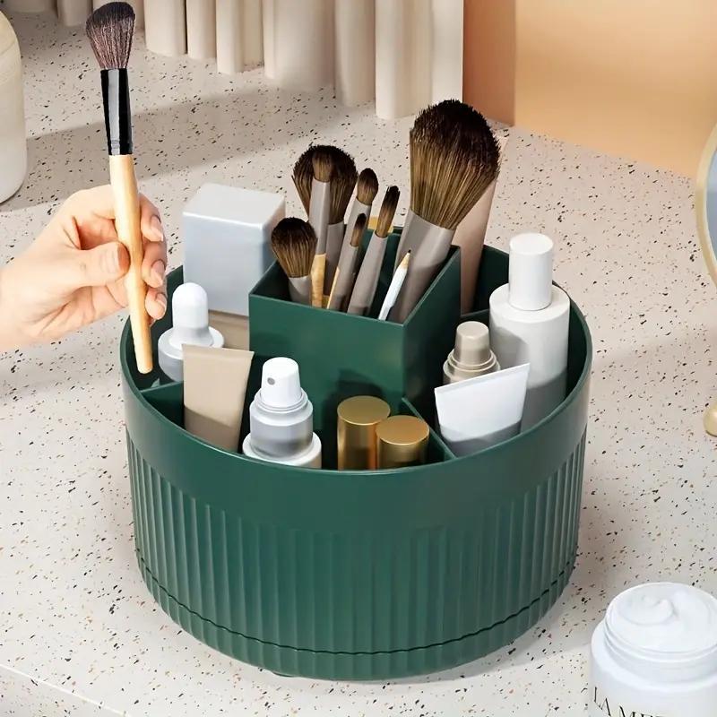 360° Rotating Makeup Organizer, 1 Count Makeup Storage Box, Cosmetic Storage Box, Home Organizer for Bedroom Vanity Bathroom