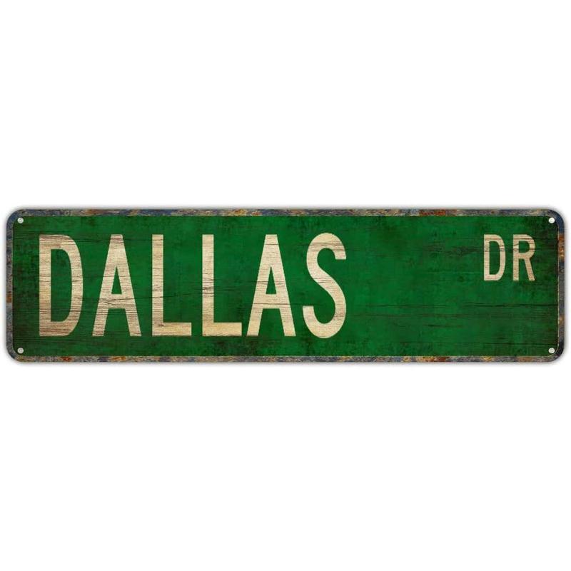 Vintage Decor Wall Signs Dallas Dallas Gift Dallas Sign Dallas Visitor Souvenir Tin Sign Wall Decor 16 x 4inch