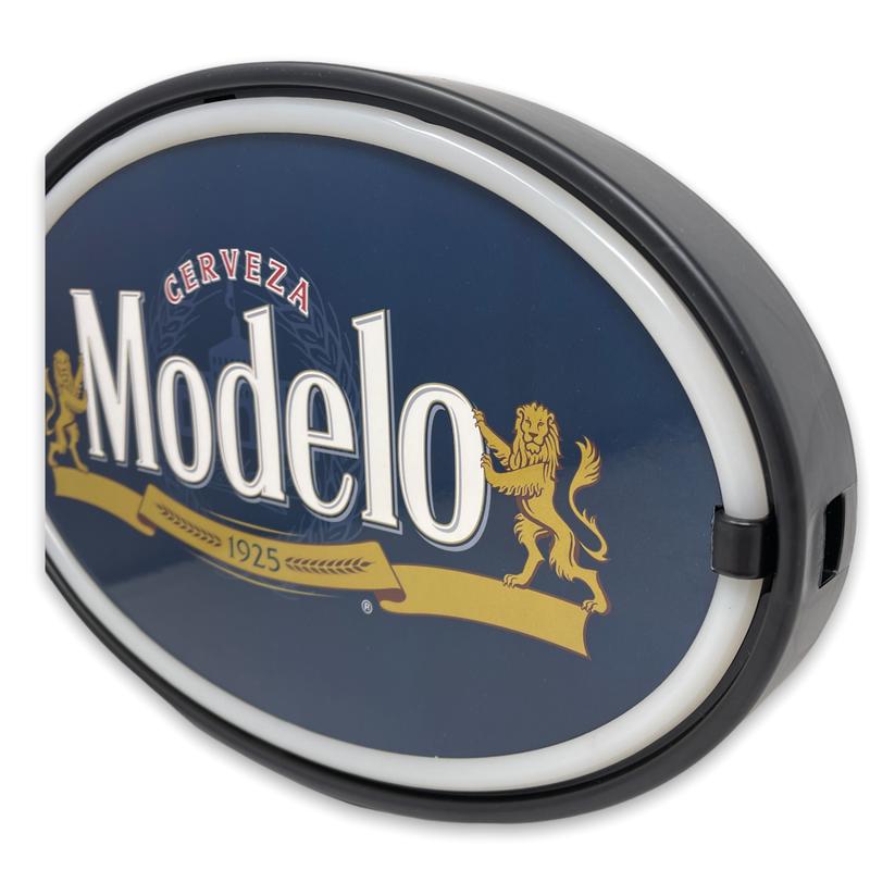 Modelo Cerveza Oval Shaped Light Rope Sign Wall Decor For Home Garage Game Room Man Cave