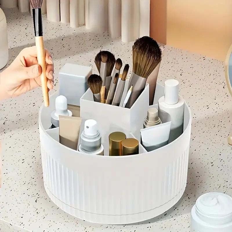 360° Rotating Makeup Organizer, 1 Count Makeup Storage Box, Cosmetic Storage Box, Home Organizer for Bedroom Vanity Bathroom