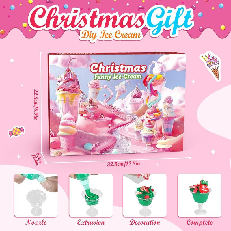 Ice Cream Cup Advent Calendar, 2024 Advent Calendar, 24 DIY Toddler Toys, Christmas Countdown, Jesus Christmas Countdown Gifts, Christmas Stocking Stuffers, Christmas Gifts for Kids