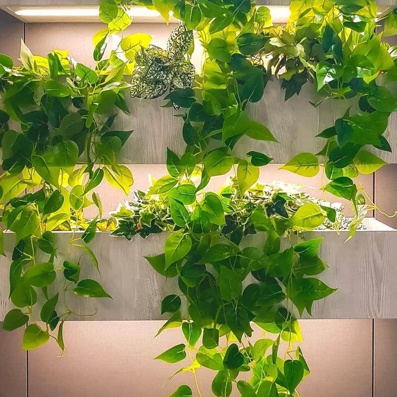 2pcs Fake Hanging Plants 3.6ft Fake Ivy Vine Artificial Ivy Leaves for Wedding Wall House Room Patio Indoor Outdoor Home Shelf Office Decor (No Baskets)